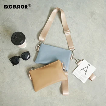 

EXCELSIOR Fashion Women's Bag PU Leather Crossbody Shoulder Bags Lady Casual Purses Clutches Girls Handbag 2 Traps Multi-use Bag