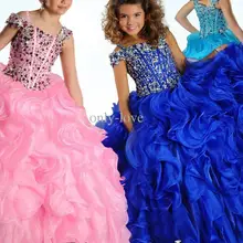 Розовое платье с цветочным узором для девочек на свадьбу, коллекция года, платье для первого причастия с кристаллами для девочек, платье с цветочным узором для девочек