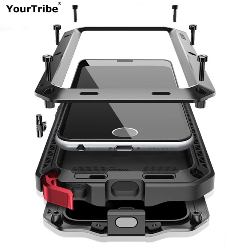 

Luxury Doom Armor Heavy Duty Case Metal Case Shockproof Cover For Samsung S5 S6 S6 edge S7 S8 S8plus S9 S9 PLUS Note 5 8 9 case