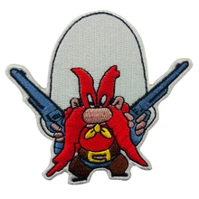 LOONEY ttes Pathces YOSEMITE Sam с фигурка оружия вышитая железная нашивка на заказ мультяшная наклейка Одежда DIY аксессуары для шитья