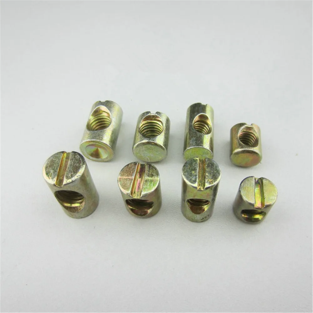 10pcs M4x8Lx8D M5x10Lx8D Bed Bolt Nut Barrel Nut Cross Dowel Beds Cots