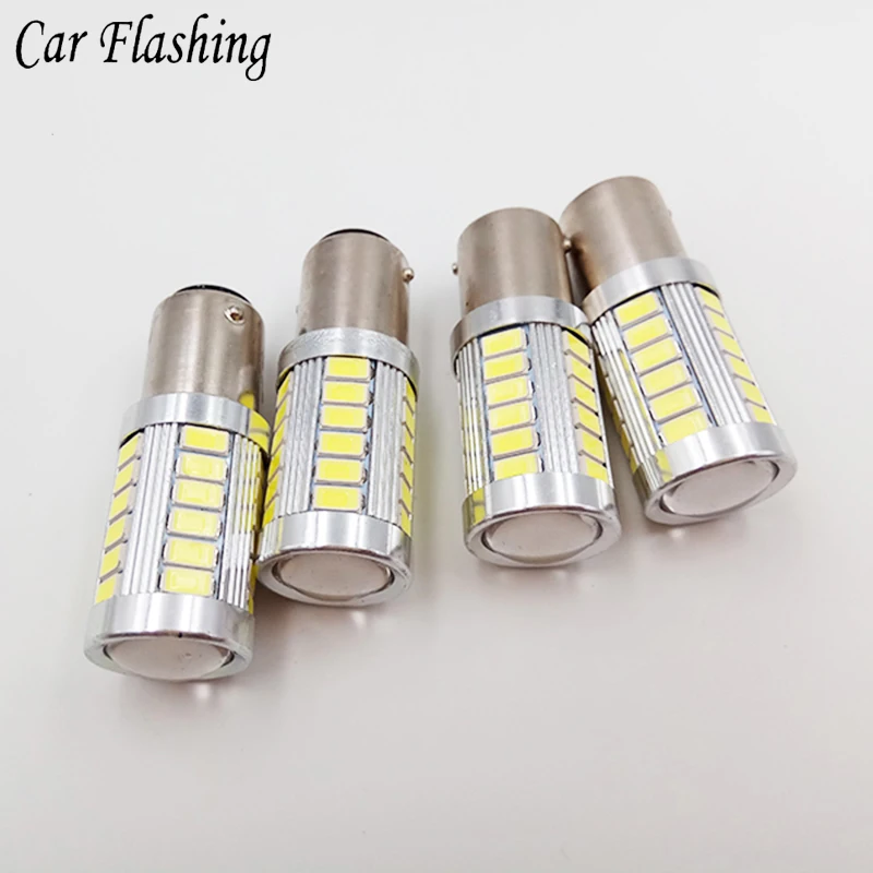 Автомобильные мигающие 6 шт. автомобильные 1156 BA15S BAY15D 1157 P21W 33 Светодиодные Лампы