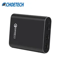 CHOETECH Power Bank 10400mAh QC2.0 Quick Charge Portable Power Bank Double USB Mobile Phone External Battery For iphone Samsung