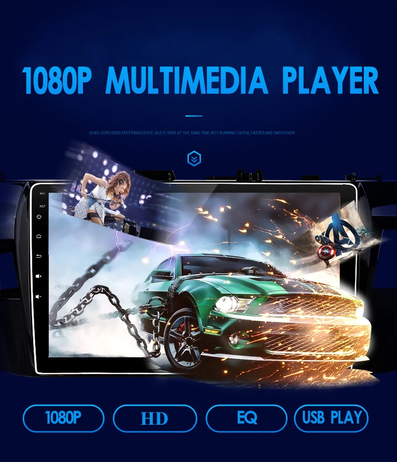 Best Quad Core Android 8.1 1G RAM Car Radio for Toyota Sienna 2015/ Auris Prius 2016/ Corolla 2017 With GPS Navigation steering wheel 6