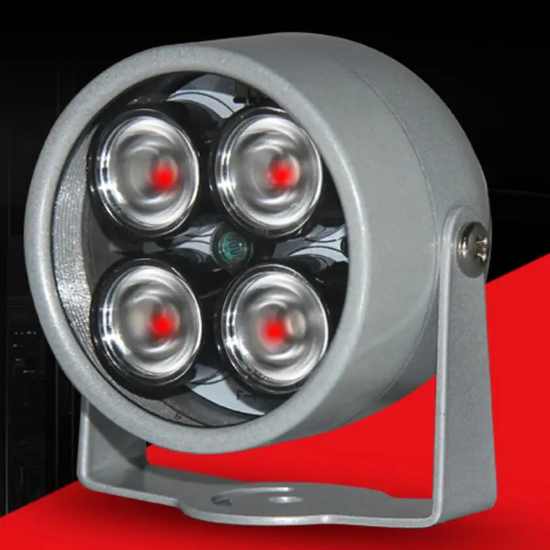 

Surveillance IR Infrared Night Fill Light Lamp Night Vision Infrared Ray For CCTV Accessories metal waterproof 4 LED Fill Light