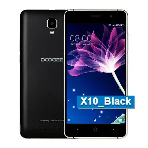 Сейчас DOOGEE X10s мобильные телефоны 5,0 дюймов ips 8 Гб Android6.0 смартфон Dual SIM MTK6580 5.0MP 3360 мАч WCDMA GSM мобильный телефон - Цвет: Black