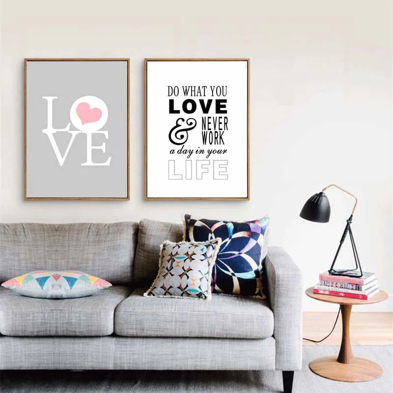 Nordic Minimalist Canvas Painting Print Love Quote Posters Nordic Minimalist Canvas Painting Print Love Quote Posters Wall Picture For Living Room Decoration Clic Gifts Lover In Calligraphy