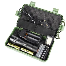 C3 Bicycle Light X800 Zoomable XML T6 LED Tactical Flashlight+18650 Battery+Charger+Case Set Kit