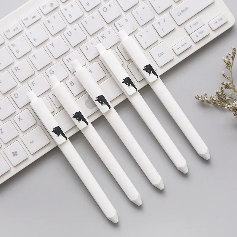 

1PC Cute Cat Pens Kawaii Simple Gel Pens Press Neutral Pens For Kids Gift School Office Supplies Stationery