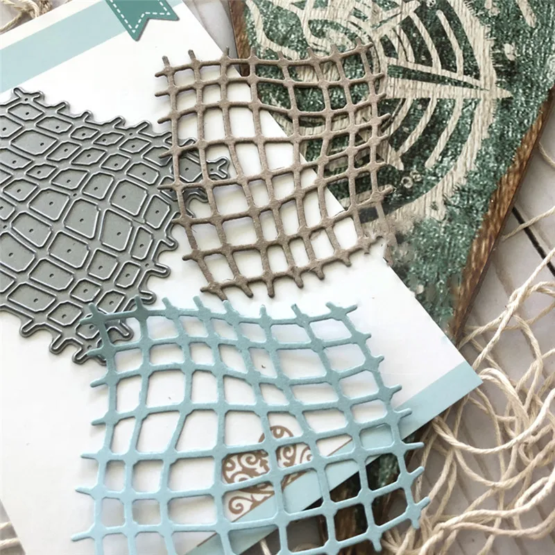

Naifumodo 1 Pcs/lot Metal Cutting Dies Scrapbooking for Card Making DIY Embossing Cuts New Craft Die Fishing Net Element