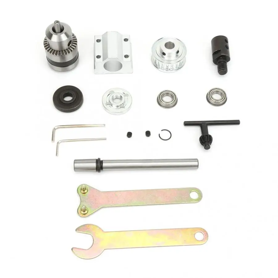 

Steel Unpowered Spindle Assembly B12 Drill Chuck M10 Shaft Sleeve for DIY Table Saw Bench Drill