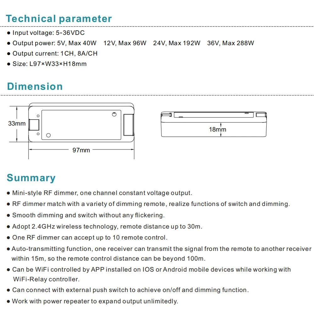 V1 LED Dimmer