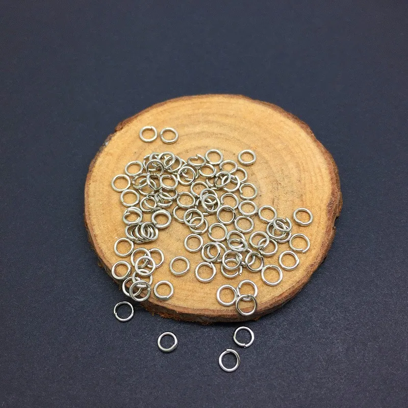 

LEENAHAR-200pcs Silver Tone Open Jump Split Rings For Making Keychains Bracelet Jewelry Findings Accessories 4*0.7mm Wholesale