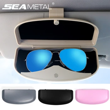 

Auto Accessories Car Sun Vior Sunglasses Holder Cars Glasses Case Credit Card Storage Holders Anti-Fall Universal Eyeglasses Box