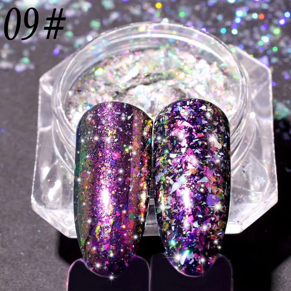 Блеск для ногтей Galary Flake блестящий алюминиевый хлопья Galary Powder Блестки для ногтей DIY украшения для ногтей Маникюрный Инструмент горячая распродажа