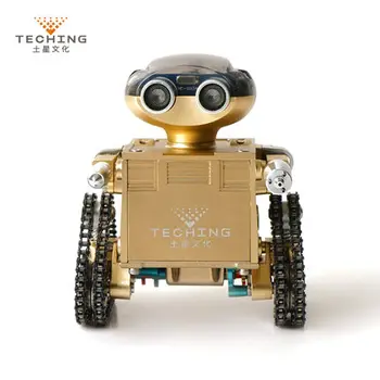 

Full Metal Assembled Robot Building Pioneer Smart Robot with Bluetooth APP Control / Radar Ultrasonic Obstacle Avoidance / Gift