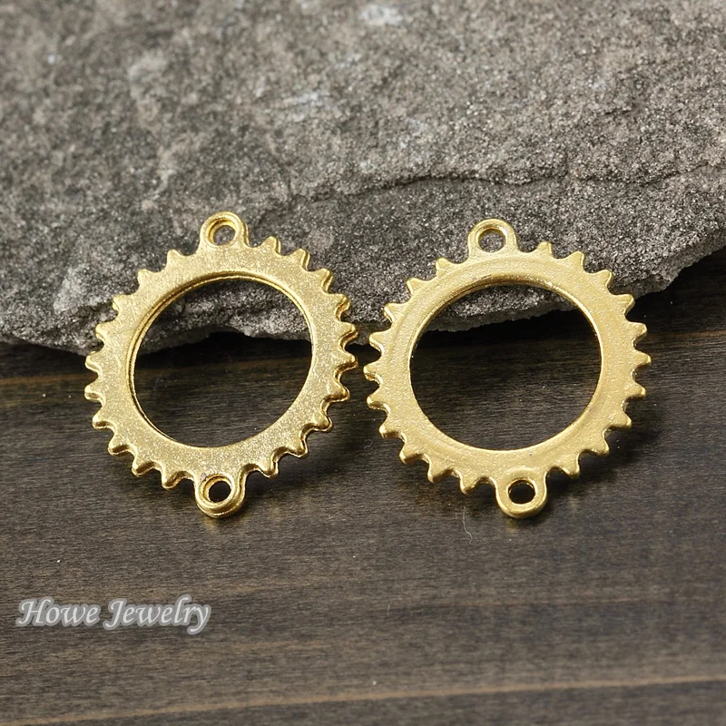 60 шт. винтажная подвеска соединитель в стиле стимпанк золотистого цвета цинковая