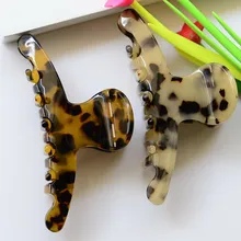 Лидер продаж! Длинные высококачественные заколки для волос из ацетата с леопардовым принтом, женские аксессуары для волос большого размера