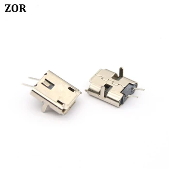 

50pcs/lot Mini MICRO USB jack connector 2P female plug Mike 2PIN V8 Android phone plug two-pin charging port