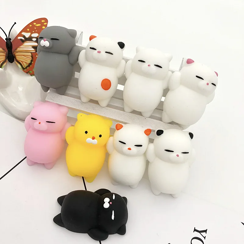 

3Pcs/Lot Mini Squishy Toy Cute Animal Antistress Ball Squeeze Mochi Rising Abreact Soft Sticky Stress Relief Gift Funny Toys