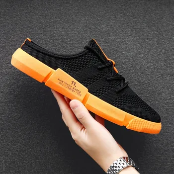 

Fashion Summer Men Shoes Flyknit Breathable Casual Shoes Men Outdoor Light Sandals Men Easy Matching Beach Shoes Soft Bottom