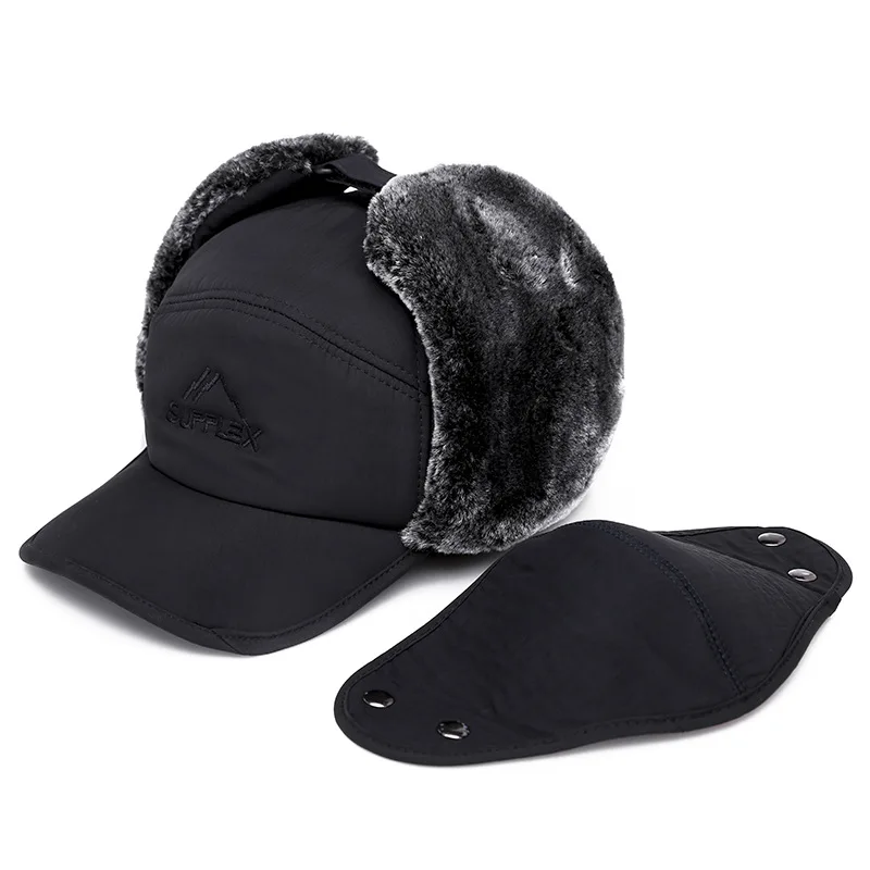 Зимние мужские и женские теплые шапки для пеших прогулок, шапка для рыбалки, уличная утолщенная шапка для альпинизма, лыжная шапка с ушами