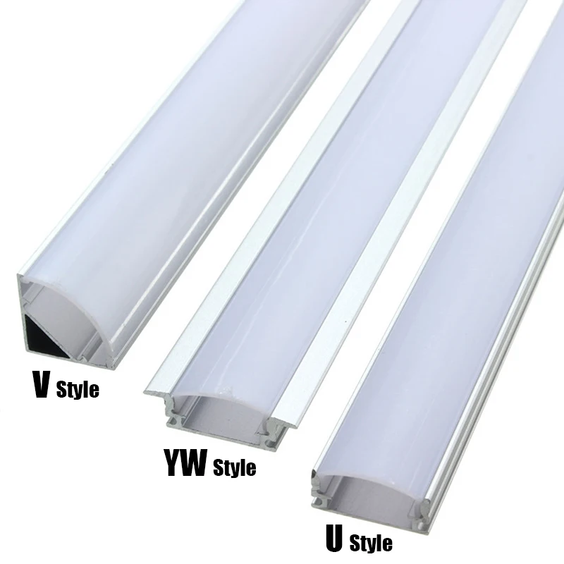 30/50 см U/V/YW-светодио дный style led Bar Lights алюминиевый держатель канала молочный чехол для осветительных приборов для светодиодной ленты
