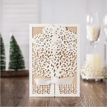 

50set Laser Cut Chic Tree Wedding Invitations Cards Elegant Greeting Cards/Customize Business Invitations RSVP Cards Party Decor