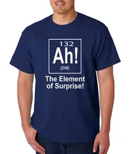 Bing Bada Tees AH the ELEMENT OF SURPRISE Funny Science Adult Men’s Novelty T-Shirt Letter T Shirt men Casual T-shirt Custom