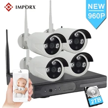 4CH CCTV Системы 960 P Беспроводной NVR комплект Открытый Водонепроницаемый 1.3MP 4 шт. IP Камера Wi-Fi видеонаблюдения Системы видео комплект видеонаблюдения