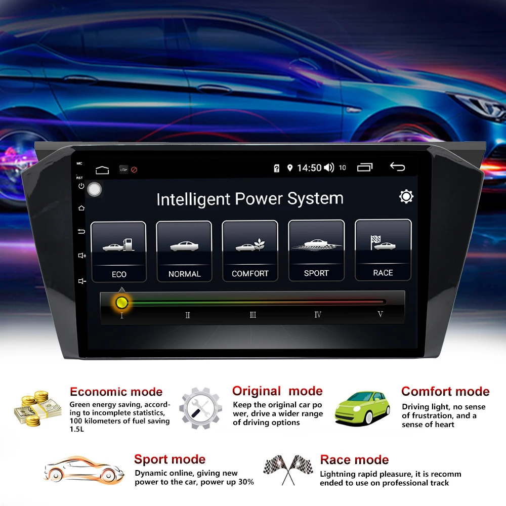 Excellent Car Multimedia player 1 Din Android 8.1 Car DVD For VW/Volkswagen Magotan /Passat B8 10.1" 4G/32G/64G touch screen car Radio GPS 2