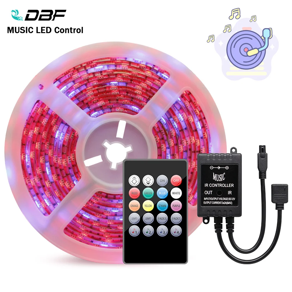 [DBF]5050 Светодиодная лента RGB 5 м ленточный светильник с RF пультом дистанционного