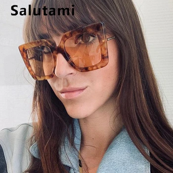 

Oversize Square Sunglasses For Women Chic Leopard Frame Sun Glasses Female 2019 Luxury Brand Print Eyewear Black Clear Shades
