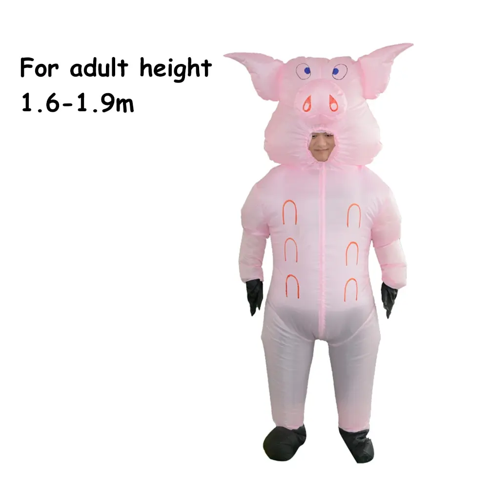 

Pink Cute Funny Pig Inflatable Costume Cosplay Playground Outdoor Air Fan Operated Blow Up Clothing Props Inflatable clothes
