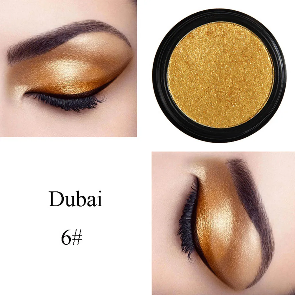 color 6 Hot Single Color Glitter Eyeshadow Palette Makeup Eye Shadow Powder Cosmetics wyt77 - Цвет: color 6