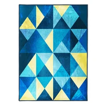 Северный Европейский геометрический синий океан домашний коврик моющийся нескользящий ковер мягкий и уютный ковер для гостиной/спальни