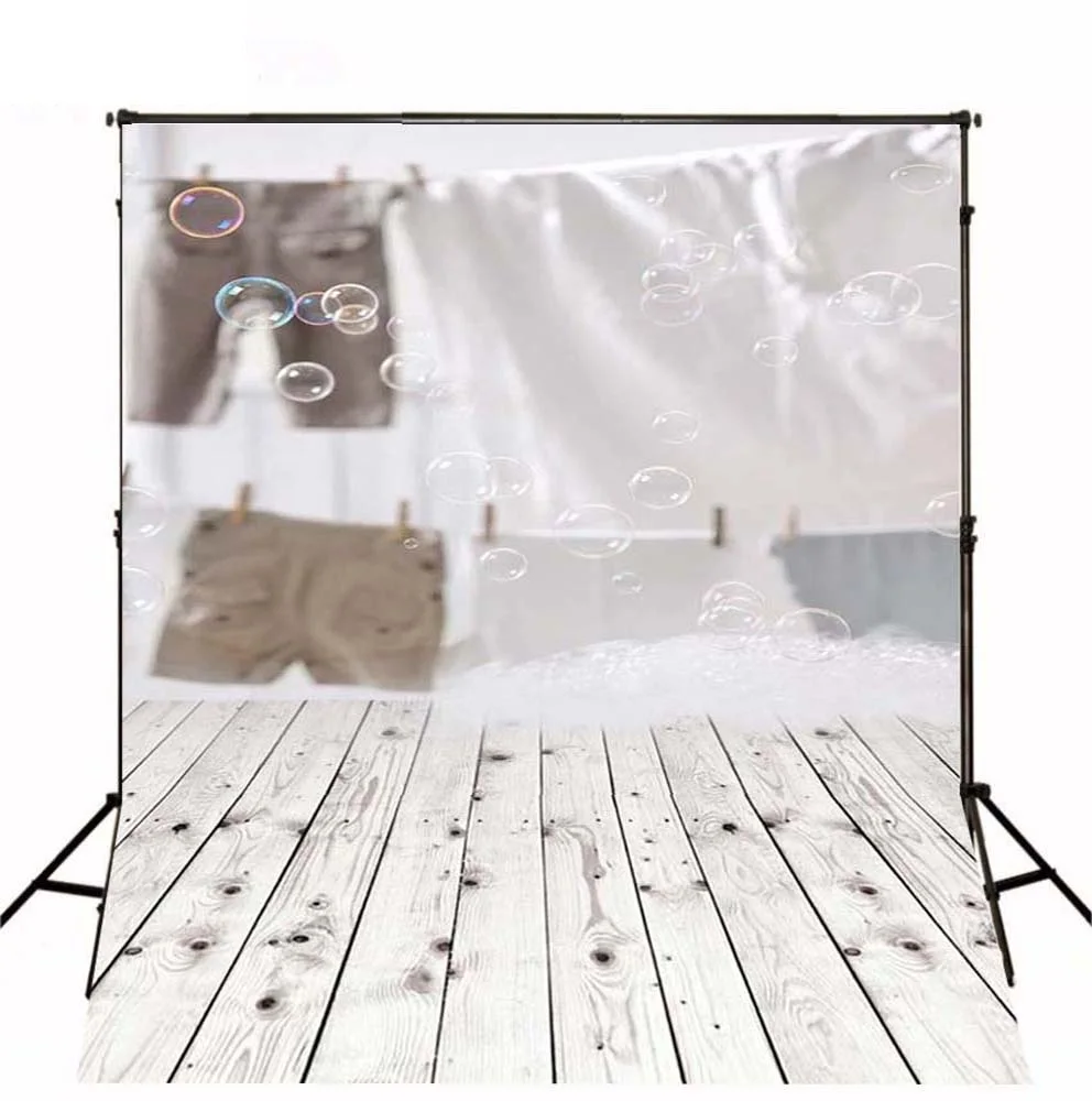 

5ft*6.5ft(150cm*200cm) Photography Backdrops Wood Floor Bubble For Children Background Photographic Studio Background