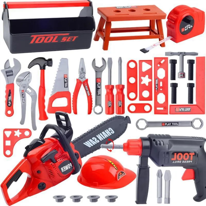 Детский набор инструментов для мальчиков, инструмент для ремонта моделирования, дрель, отвертка для ремонта дома, игрушки, Brinquedos Menino, электрические инструменты
