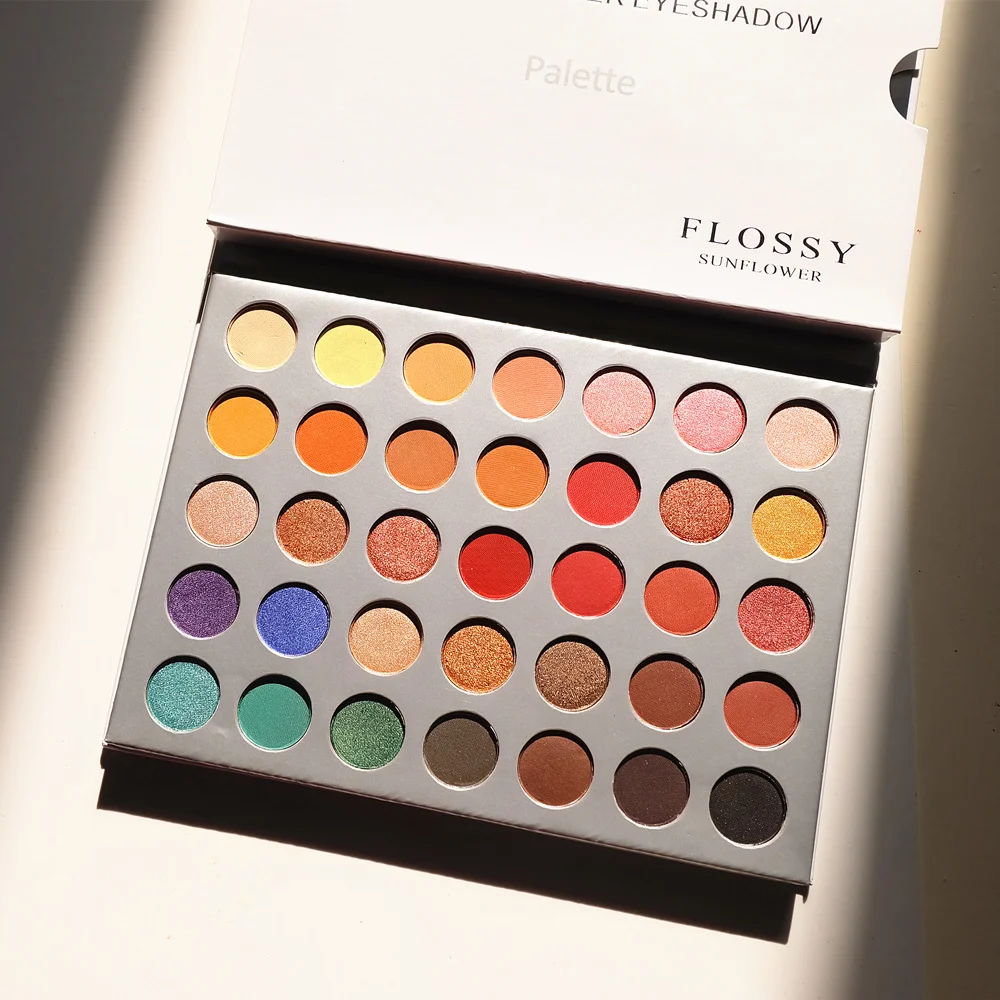 

FLOSSY SUNLFOWER 35 Color In 1 Matte Brand Eyeshadow Pallete Women Waterproof Maquillaje Shimmer Eyeshadow Make Up Set Palette