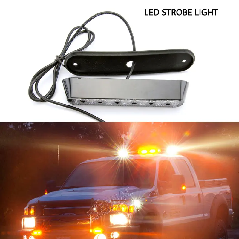 

free shipping 10pcs 4W 4x4 offroad automotive motorcycle front rear led strobe light signal turn warning emergency flash lamp