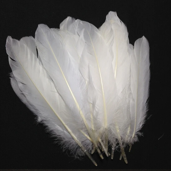 

Wholesale Good price 100pcs Per Set White GOOSE FEATHERS Home Celebrity Decoration 6-8 Inch Accessory