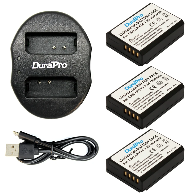 3 шт LP-E10 LP E10 LPE10 Перезаряжаемые Камера Батарея+ Dual USB Зарядное устройство для Canon 1100D 1200D поцелуй X50 X70 Rebel T3 T5