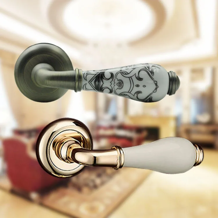 

2018 Sale Selling Zinc Alloy Door Locks Indoor Mute Lock Body Solid Wood Handle New Chinese Style Ceramic Fission