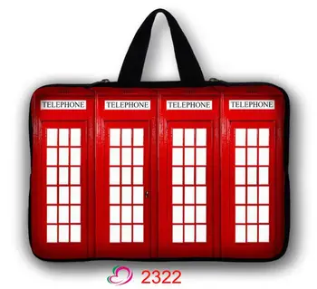 

Red telephone booth 17.3" 17.4" NEOPRENE LAPTOP NOTEBOOK SLEEVE BAG CASE W HIDDEN HANDLE FIT 16" 17"