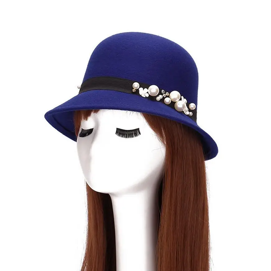 Spring Autumn Winter Lady Fedoras Hats Pear For Womens Cap Imitation