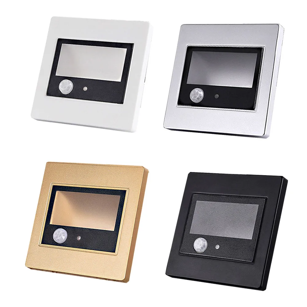 

10pcs 1.5W PIR motion Detector+ Light sensor Led Stair Light Infrared Human Body Induction Lamp Recessed Steps Ladder Wall Lamps
