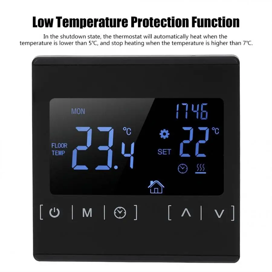 MH1822 Электрический терморегулятор отопления регулятор температуры с функцией защиты от низких температур