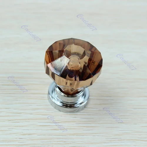 

Amy 10pcs/lot Amber Acrylic Door Pull Knob Drawer Cabinet Cupboard Handle 26mm Hardware Nice Gifts