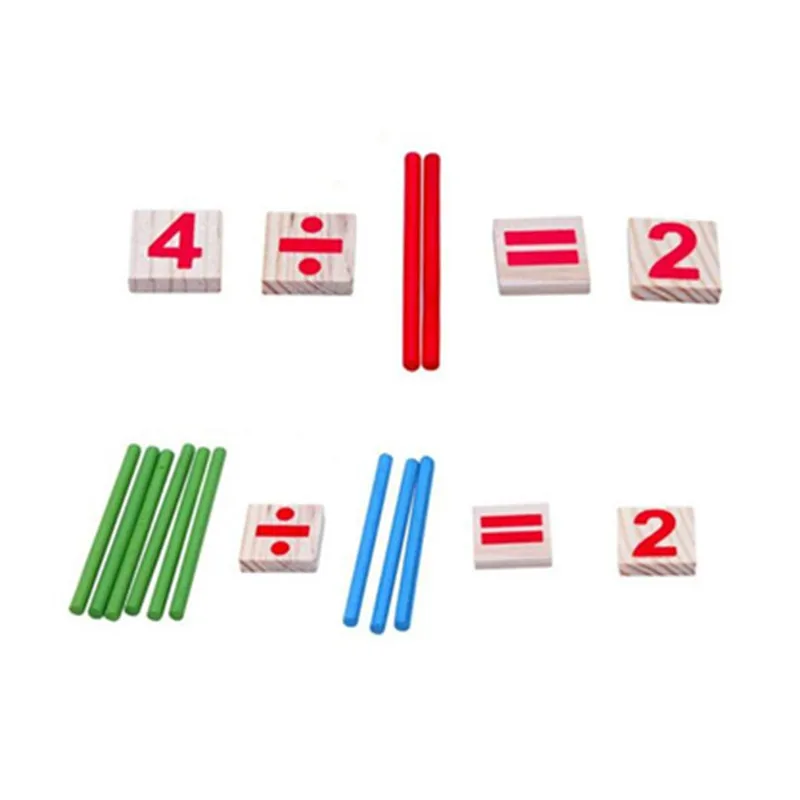 Montessori Toys Math Educational Wooden Toys for Children Early Learning Puzzle Kids Number Counting Sticks Teaching Aids