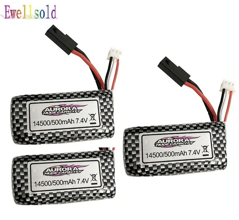 

Ewellsold 1pc 2pc 3pc XLH 9130 9136 9137 high speed RC truck rc car spare parts 7.4v 500mAh battery